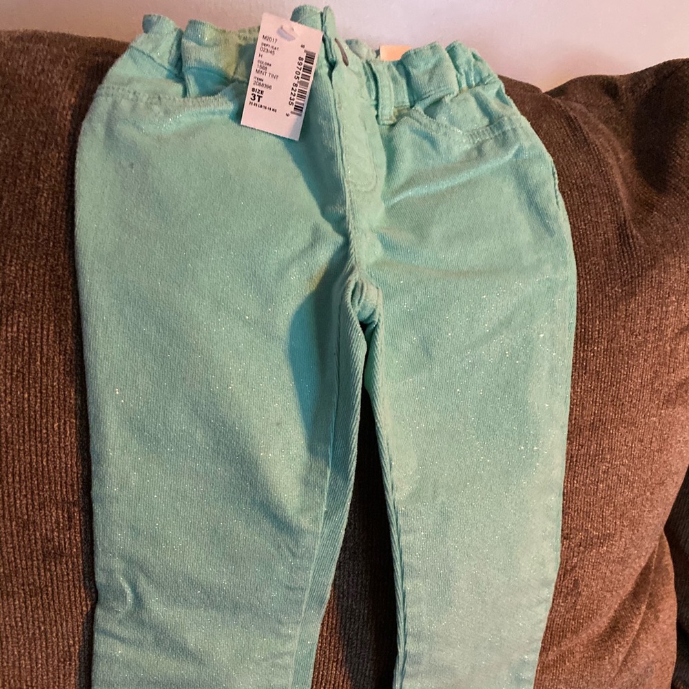 New The Children’s Place Mint Tint Sparkly Pants